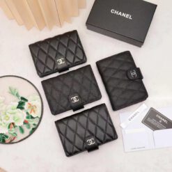 Карманный бумажный органайзер (еженедельник) Chanel черный с логотипом 15/10 см