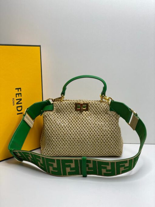 Женская сумка Fendi 87190 с тканым ажурным эффектом 23/17/11 см - фото 3