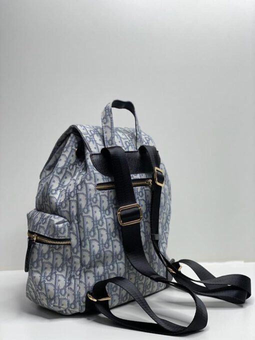 Рюкзак Christian Dior тканевый с рисунком-монограммой 25/30/13 см - фото 5