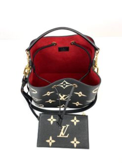 Женская сумка Louis Vuitton NeoNoe Premium 25-25/17 см чёрная с кошельком