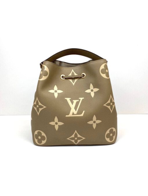 Женская сумка Louis Vuitton NeoNoe Premium 25-25/17 см бежевая с кошельком - фото 5
