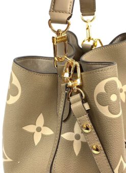 Женская сумка Louis Vuitton NeoNoe Premium 25-25/17 см бежевая с кошельком