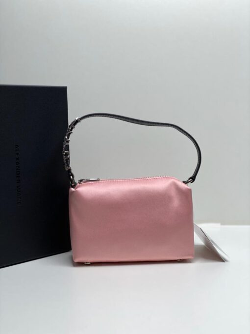 Женская сумка-клатч Alexander Wang тканевая розовая 17/10/6 см - фото 1