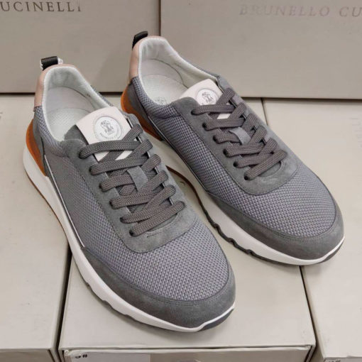 Мужские кроссовки Brunello Cucinelli MZUYSB0278 Grey - фото 5