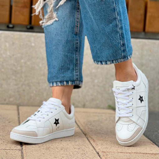 Кроссовки Christian Dior Star White Calfskin and Suede GR White - фото 3
