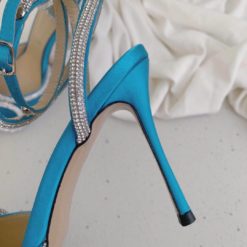Туфли-босоножки женские Mach & Mach премиум-люкс голубые
