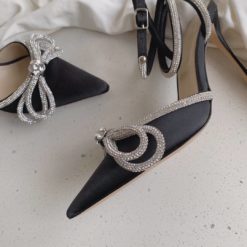 Туфли-босоножки женские Mach & Mach премиум-люкс чёрные
