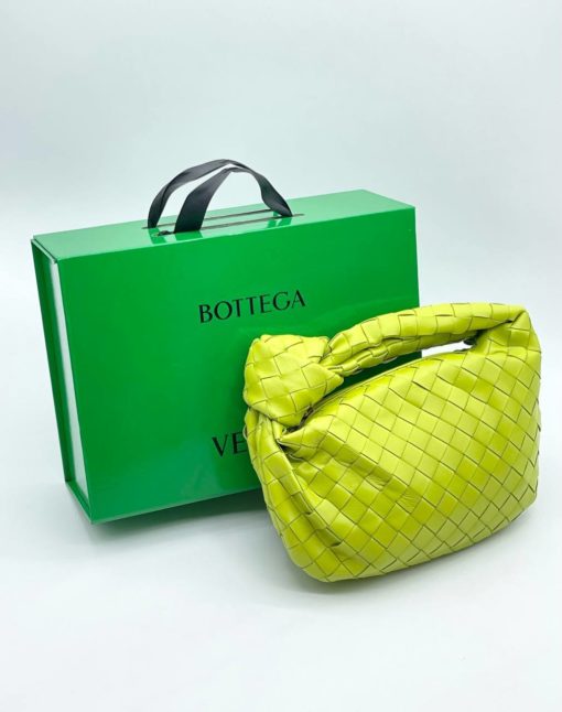 Женская кожаная сумка Bottega Veneta Mini Jodie 29/15 см Grn-Yel - фото 2