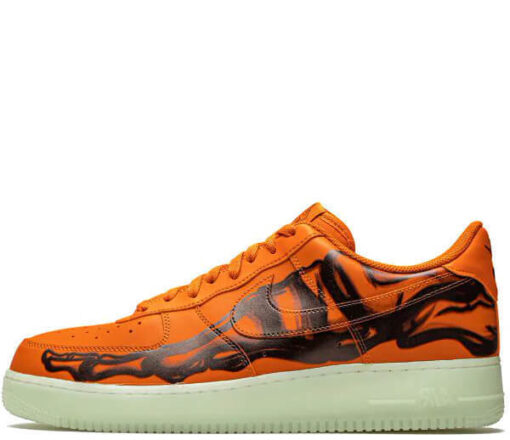 Кроссовки Nike Air Force 1 Low Skeleton Orange - фото 1