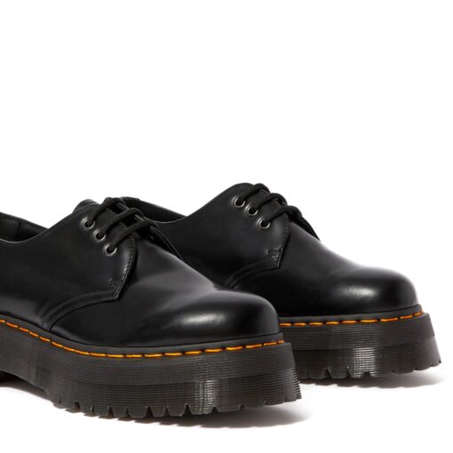 Туфли Dr Martens 1461 Quad Platform Leather Shoes 25567001 черные - фото 2