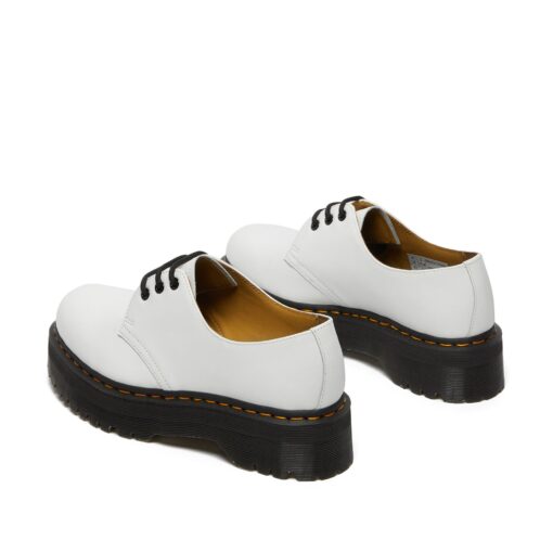 Туфли Dr Martens 1461 Quad Platform Leather Shoes 26492100 белые - фото 4