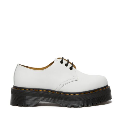 Туфли Dr Martens 1461 Quad Platform Leather Shoes 26492100 белые - фото 3