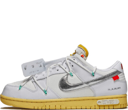 Кроссовки Nike Air Force 1 SB Dunk Low Off-White White - фото 1