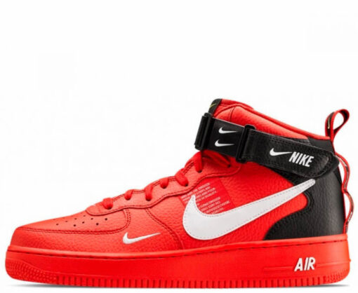 Кроссовки Nike Air Force 1 '07 LV8 Mid Utility Red Black - фото 1
