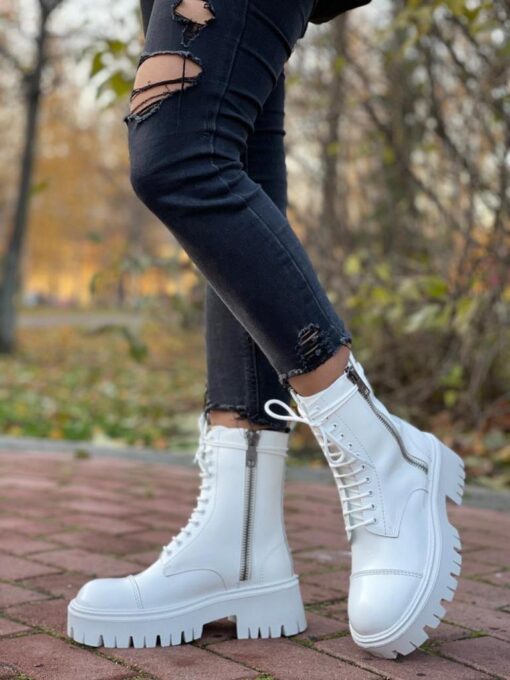 Ботинки женские Balenciaga A95063 белые - фото 1