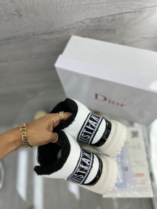 Кроссовки Dior D-Player Fur White Black - фото 3