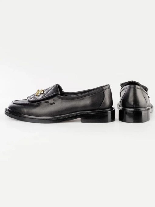 Туфли-лоферы Chanel кожаные H95096 чёрные - фото 5