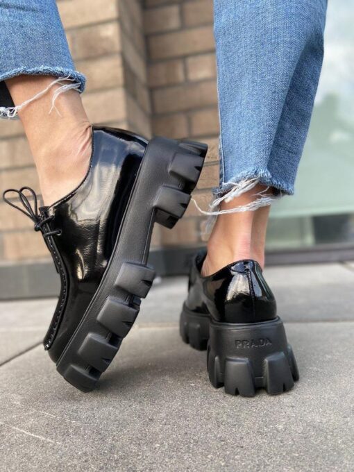 Туфли женские Prada A96572 черные - фото 4