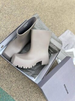 Резиновые сапоги Balenciaga Trooper Rubber Boots Grey