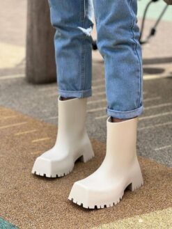 Резиновые сапоги Balenciaga Trooper Rubber Boots White