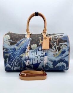 Дорожная сумка Louis Vuitton чёрная PR02 50/30/20 коллекция 2021-2022 - фото 7