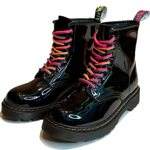 Ботинки Dr Martens 1460 Rainbow чёрные - фото 4