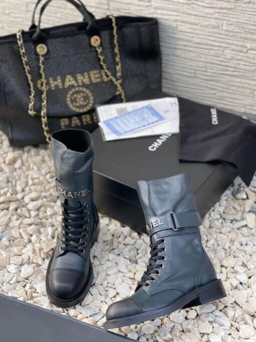 Ботинки женские Chanel H98268 чёрные - фото 2