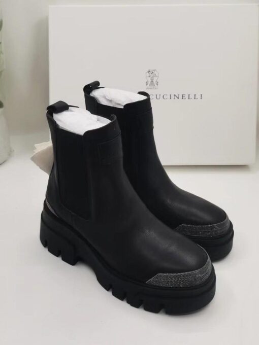 Ботинки Brunello Cucinelli C101 Leather Black - фото 1