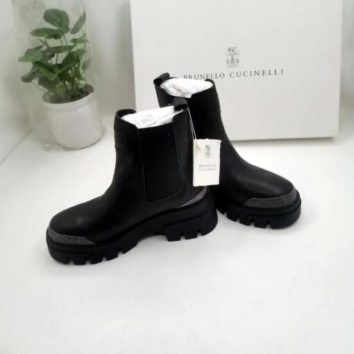 Ботинки Brunello Cucinelli C101 Leather Black - фото 6