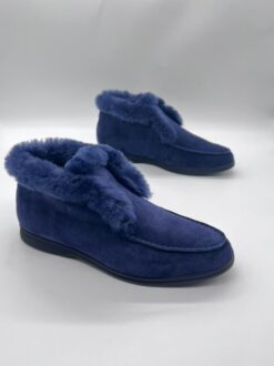 Ботинки мужские зимние Лоро Пиано 99690 D.Blue