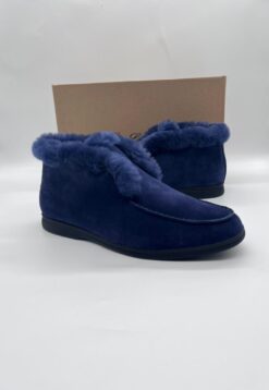 Ботинки мужские зимние Лоро Пиано 99690 D.Blue