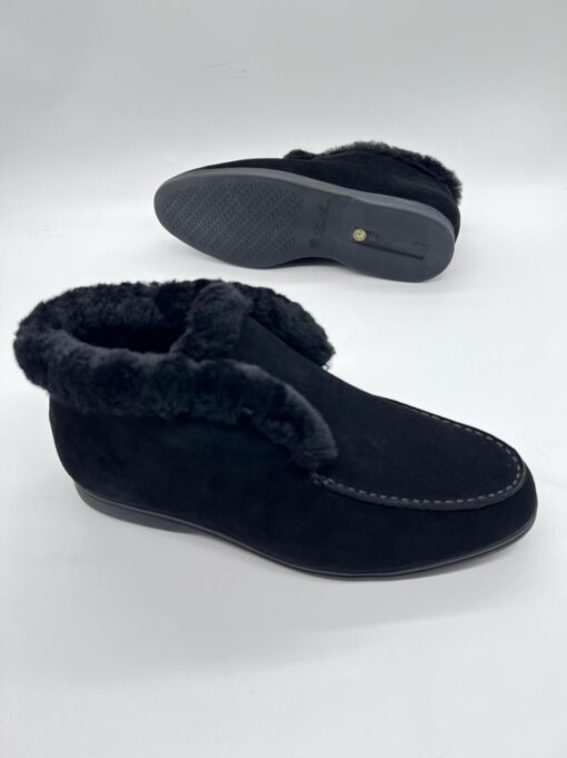 Ботинки мужские зимние Лоро Пиано 99709 Black - фото 1