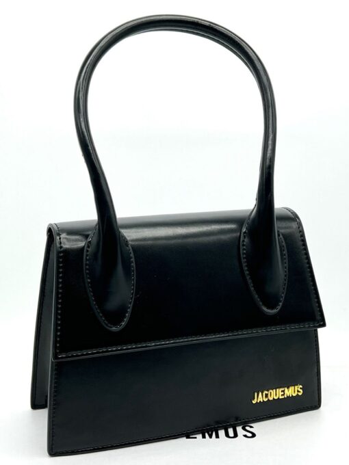 Женская кожаная сумка Jacquemus Le Chiquito 24/16 см черная - фото 6