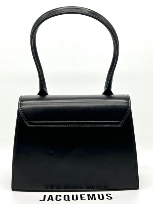 Женская кожаная сумка Jacquemus Le Chiquito 24/16 см черная - фото 7