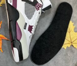 Кроссовки Nike Air Jordan 4 Retro White Violet зимние с мехом