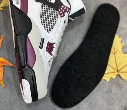 Кроссовки Nike Air Jordan 4 Retro White Violet зимние с мехом - фото 4