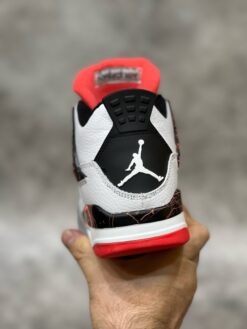 Кроссовки Nike Air Jordan 4 Retro White Red зимние на флисе