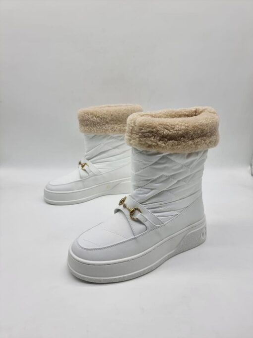 Ботинки дутики женские Gucci A101304 зимние белые - фото 2