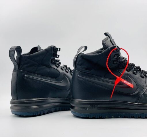 Кроссовки Nike Air Force 1 Lunar Duckboot Black зимние с мехом - фото 2