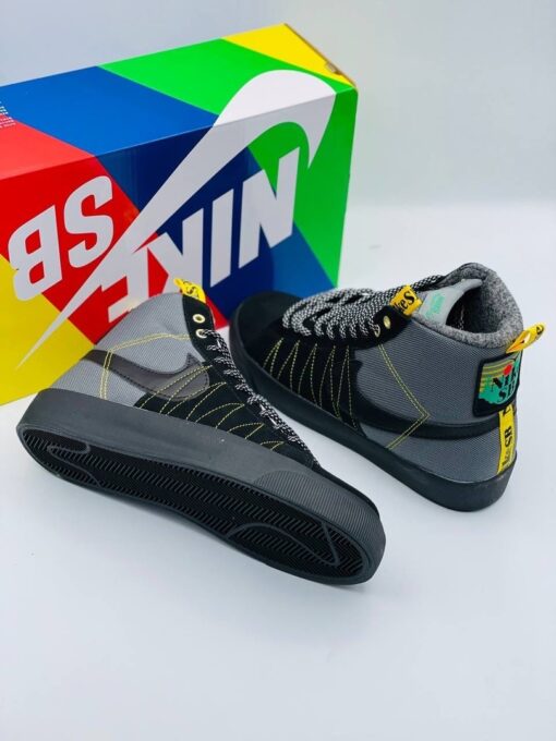 Кроссовки Nike SB Zoom Blazer Mid L.Grey-Black - фото 5
