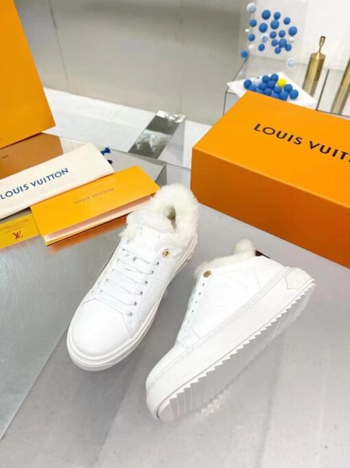 Кроссовки женские Louis Vuitton A100233 с мехом белые - фото 2