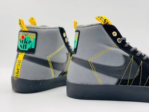 Кроссовки Nike SB Zoom Blazer Mid L.Grey-Black - фото 3