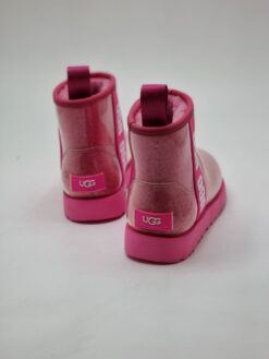 Угги женские UGG Classic Clear Mini Pink силиконовые