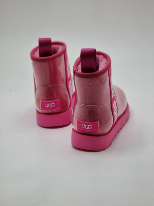 Угги женские UGG Classic Clear Mini Pink силиконовые - фото 3