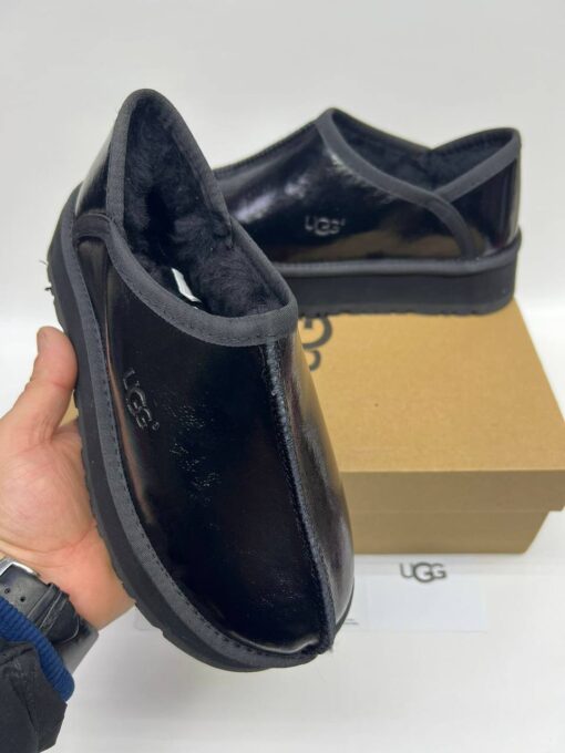Угги женские UGG Ultra Mini Tasman Platform Leather Black - фото 2