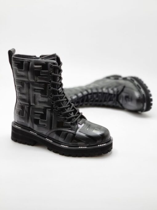 Ботинки женские Fendi черные A55338 v2 - фото 2