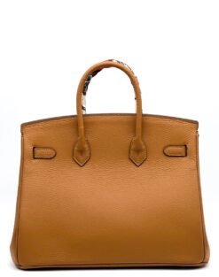 Женская сумка Hermes 35×23 коричневая