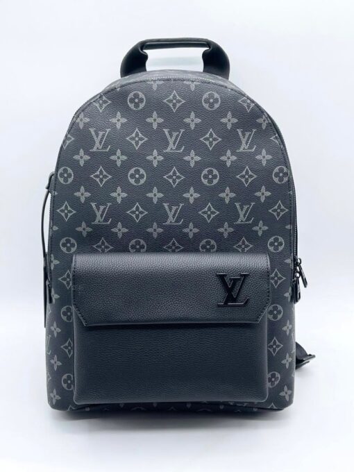 Кожаный рюкзак Louis Vuitton A104310 серый 45/25/16 см - фото 2