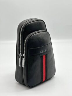 Мужская сумка Gucci A104228 кожаная чёрная 28:17 см