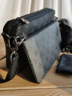 Мужская сумка Louis Vuitton A104272 черная 24/18 см - фото 9